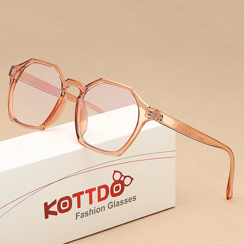 

KOTTDO Classic Polygon Anti-blue Light EyeGlasses Women Vintage Computer Eye Glasses Frames for Men