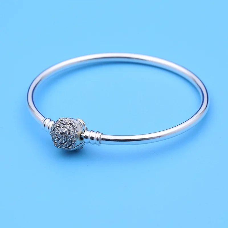 Yin wu S925 Серебряный DIY Браслеты с розовой головой Стиль Пряжка дисто красота и чудовище браслет