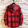 2022 New Arrived  Plaid Hoodie Sweatshirt Men Flannel Fleece Style Hip Hop High Street Casual Cardigan Long-Sleeved ► Photo 3/5