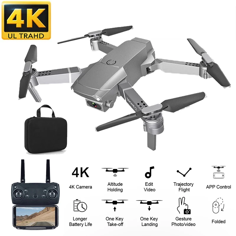 Новый E68 дрона с дистанционным управлением HD Широкий формат 4K 1080P Wi Fi FPV Камера
