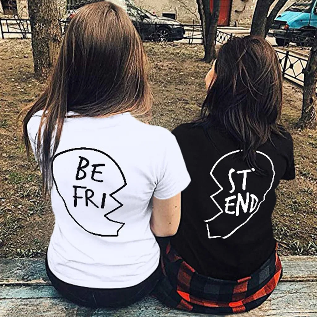 Женская летняя футболка лучшие друзья Be Fri St End с принтом короткий рукав топы