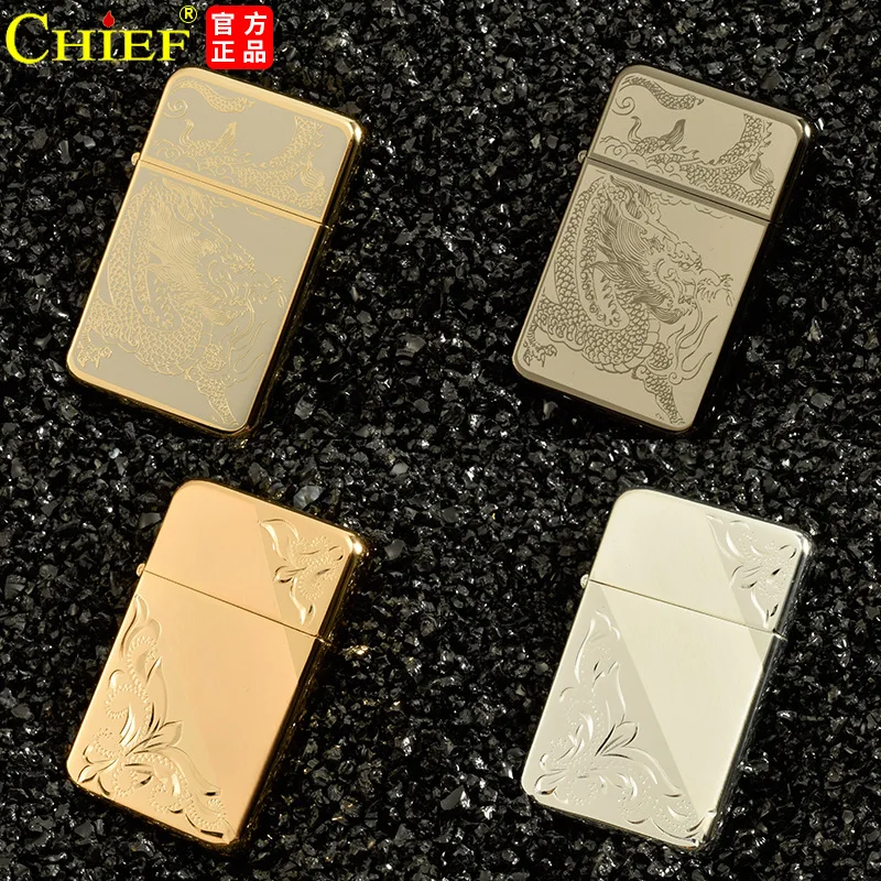 Chief CF003 креативный абзац масляный аппарат матовый корпус керосиновая Зажигалка тонкая чистая медь зажигалки оптом