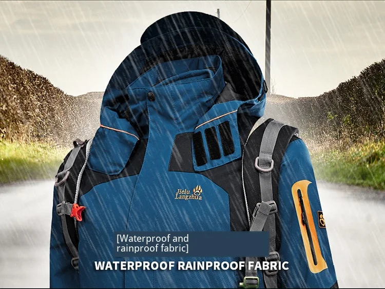 Jack Wolfskin Jie Land водонепроницаемая куртка для улицы, женская, три в одном, мужская, штурмовая куртка, ветрозащитная, для альпинизма