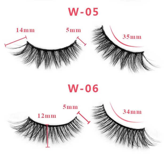 5pairs 3D Mink Eyelashes Natural False Eyelashes Children's stage Dramatic Volume Fake Eyelashes Makeup Eyelashes