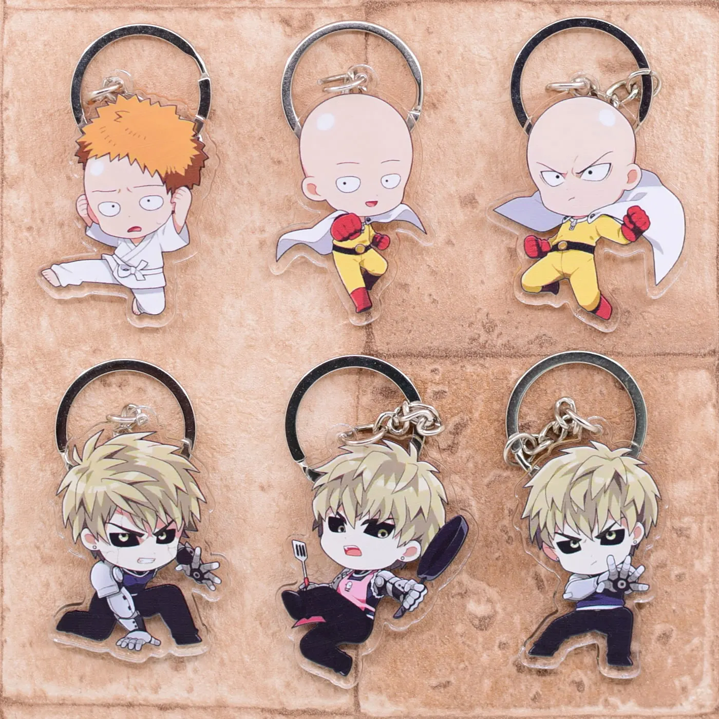 One Punch Man брелок серия-паяный пластинчатый теплообменник 3 милый двусторонняя