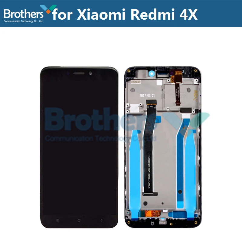 ЖК дисплей с рамкой для Xiaomi Redmi 4X сменный сенсорный экран дигитайзером в сборе