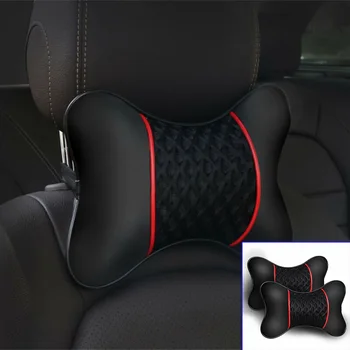 

Breathable Headrest Leather Replacement Set Parts Universal Car Auto 2Pcs