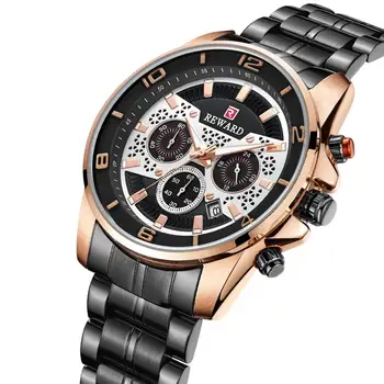 

Men's Watches REWARD Brand Luxury Watch Stainless Steel Waterproof Quartz Wristwatches Fashion Business Male Watch Reloj Hombre