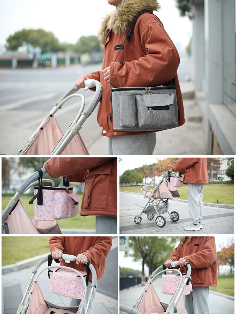 Baby Stroller Organizer Bag Mommy Travel Backpack Carriage Diaper Bag Bottle Cup Holder Baby Stroller Accessories Pram Organizer baby stroller accessories essentials