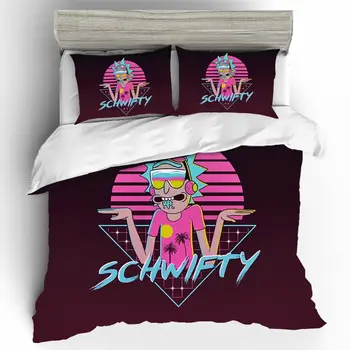 

Bedding Set Rick and Morty Bedding Set King Size High Quality Home Textiles Bed Linen Ropa De Cama Wedding Sabanas Z