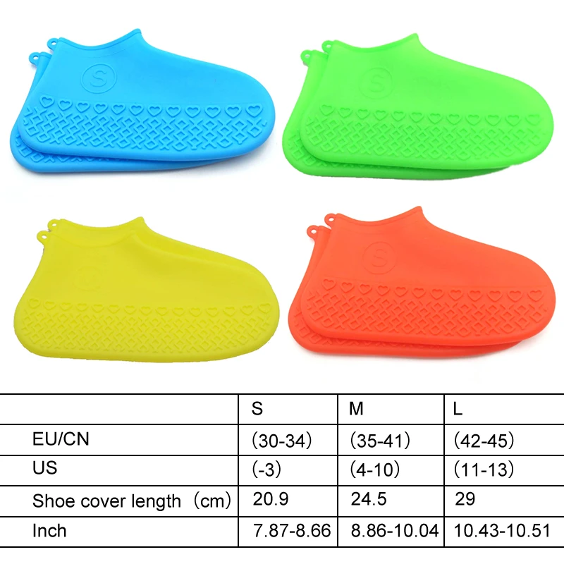 Reusable Waterproof Shoe Covers Cycling Rain Overshoes Silicone Elastic Shoe Covers Protect Unisex Shoes Accessories Dust Covers