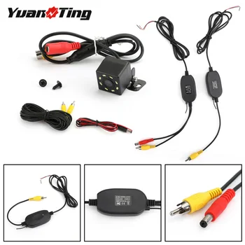 

YuanTing Car Wide Angle HD Easy-Installation 8 Auto LED Night Vision Waterproof Wireless Rear View Back Up Camera Universal