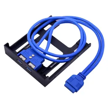 

USB3.0 Floppy Drive Front Breadboard 3.5-Inch 19pin Turn Usb3. 0 Dual-Port DIY Expanding One plus Two