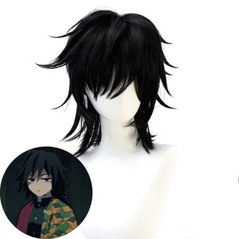 

Cosplay Halloween Anime Demon Slayer: Kimetsu No Yaiba Tomioka Giyuu High Temperature Resistant Fiber Synthetic Wig