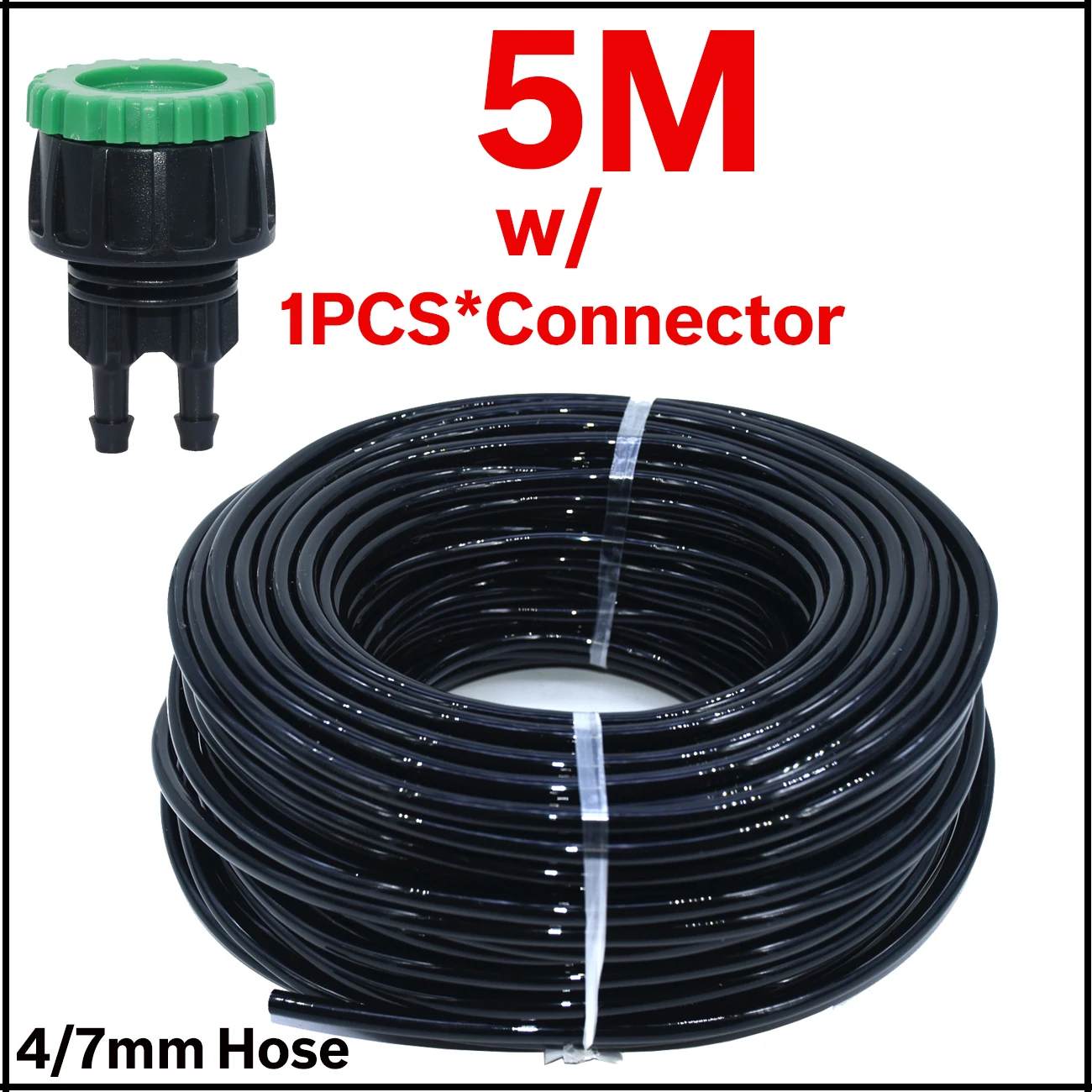 KESLA 5m-50m Garden Watering Hose 4/7mm PVC Pipe Micro Drip Irrigation Tubing Sprinkler w/ Tap Connector for Balcony Greenhouse