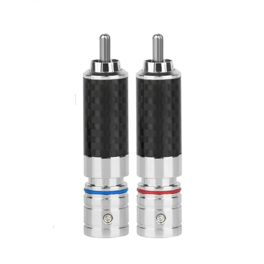 4 шт. RCA аудио разъем Audiophile Eutectic углеродное волокно чистая медь динамик разъем DIY припой разъем для сращивания проводов адаптер - Цвет: Color amaixing2