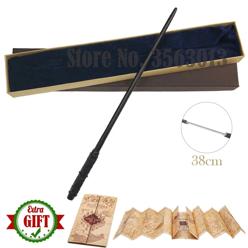 Nouvelle qualité robuste noyau en métal de luxe COS Harry film Severus Snape baguettes magiques/bâton avec emballage de boîte-cadeau