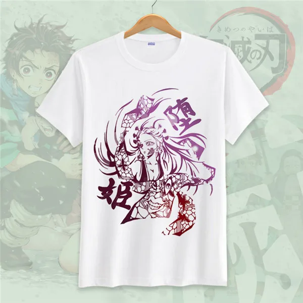 Demon Slayer: костюм Kimetsu no Yaiba Kamado Tanjirou Kamado Nezuko Agatsuma Zenitsu, унисекс, футболка, топы, костюм для косплея - Цвет: Style 17