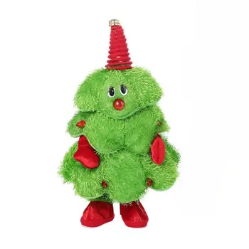 

Singing and Dancing Christmas Tree Toy Glowing Plush Cartoon Christmas Decorations