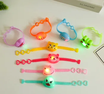 

Colorful LED Watch Toy Boys Girls Flash Wrist Band Glow Luminous Bracelets Cartoon Night Light Up Party Decoration