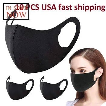 

10pcs Unisex Washable Reusable 3d Design Solid Face Mask Anti-dust Mouth-muffle Mascarillas Mascherine for Women Men Mask