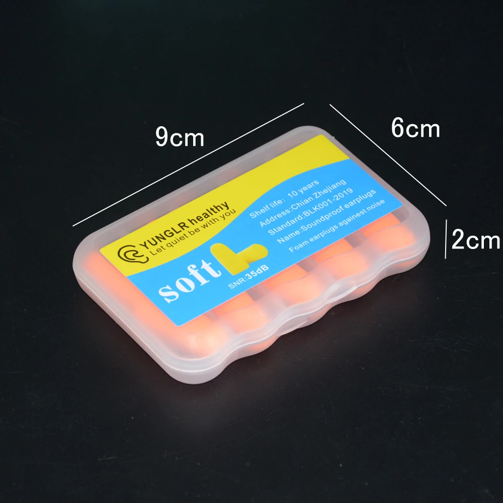 Earplugs Set Noise Reduction Soft Ear Plug For Sleep Canceling Reduction Anti Snoring Oordopjes   Antinoise Foam Sleeping Earplu 6