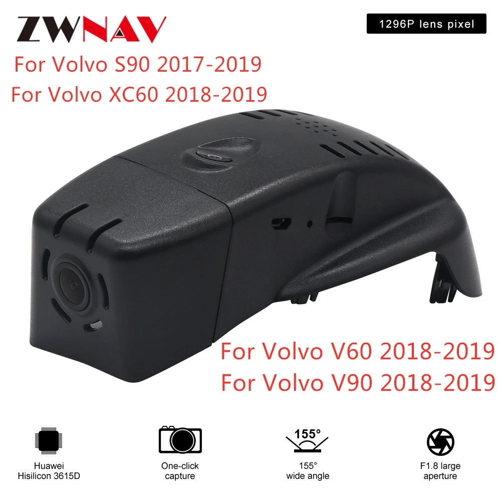 Скрытый HD регистратор, предназначенный для Volvo S90 XC60 V60 V90 DVR видеорегистратор, автомобильная фронтальная камера, WIfi