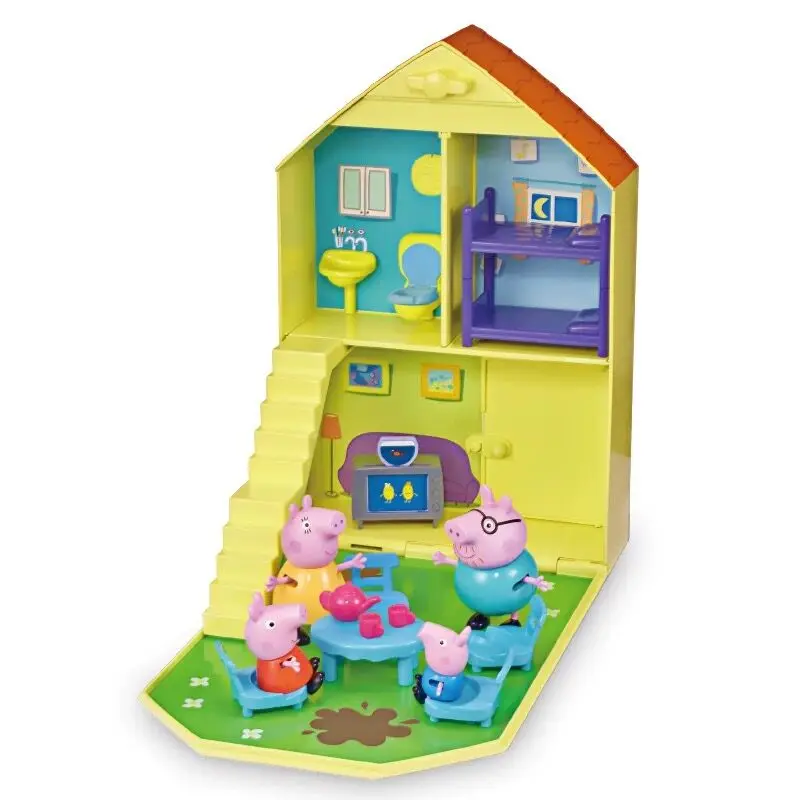 Подлинный Свинка Пеппа детская игрушка Джордж Пеппа семейный дом с Пеппой Джордж папа мама Дети День рождения Рождество игрушка подарок Горячая - Цвет: 1 nobox