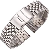 Stainless Steel Watch Bracelet Strap 20mm 22mm 24mm Women Men Silver Solid Metal Watchband Accessories ► Photo 1/6