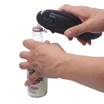 

Plastic Multifunction Manual Can Opener, Smooth Edge Hand Held Corkscrew, Ultra Sharp Food Safe Jar Open Tools