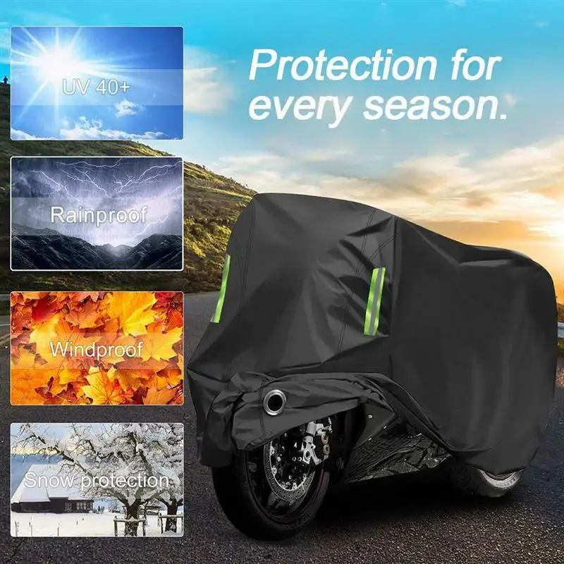 

M/L/XL/XXL Motorcycle Cover Waterproof Heavy Duty for Winter Outside Prevent Snow Rain