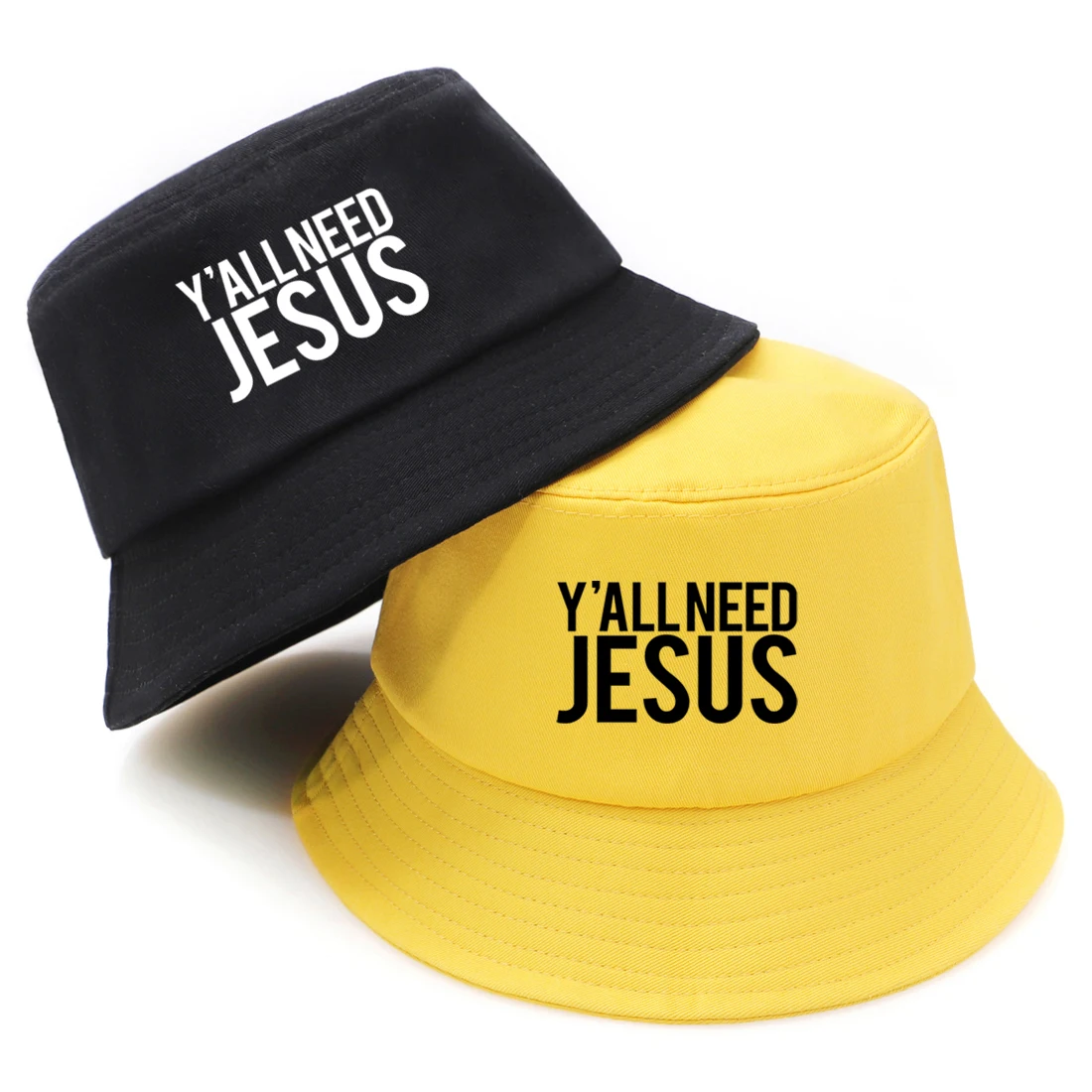 

Y'allneed Jesus Foldable Man's Bucket Hats Sunscreen Hip Hop Fishing Hats Ladies Street Headwear Boonie Cap Outdoor 2020 Bob Hat