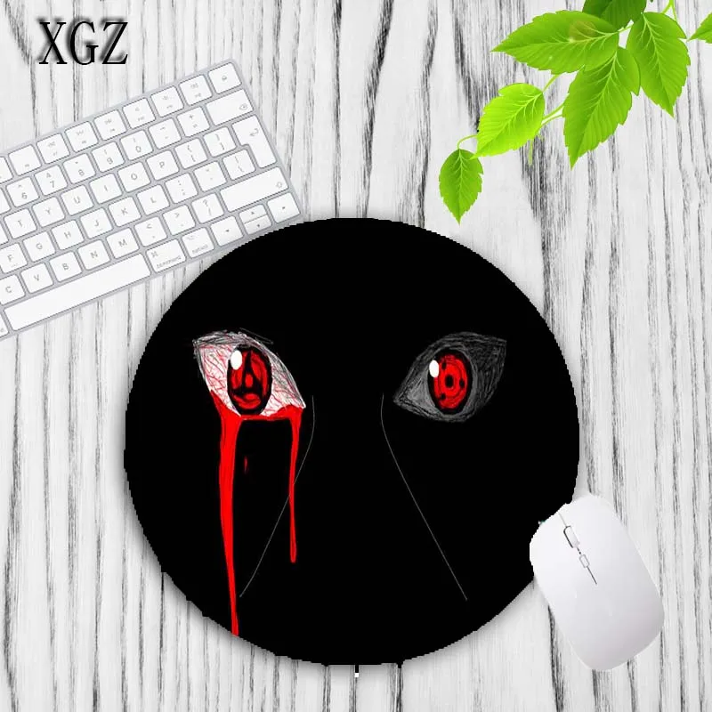 XGZ героя аниме «Наруто Аниме узор игровой коврик для Мышь круглый коврик Мышь коврик для офисных мышей резиновые домашние Компьютер Анти-скольжения стол коврик 20X20 см