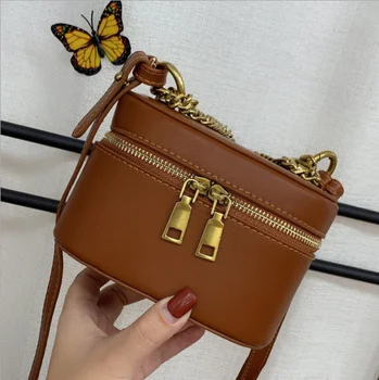 

Bucket bag 2020 new cylinder bag shoulder portable messenger bag trendy fashion large capacity retro box bag