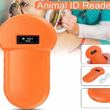 

Portable 134.2KHz Pet RFID Chip Reader ISO11784/11785 FDX-B For Dog Cat LCD Display Animal Microchip Scanner Tag Barcode Scanner