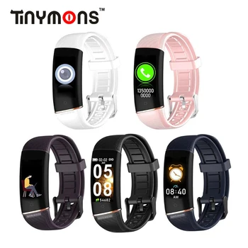 

Tinymons E98 Smart Watch Band Heart Rate Blood Pressure Oxygen Sleep Monitoring Find Cell Phone Call Reminder IP67 Bracelet