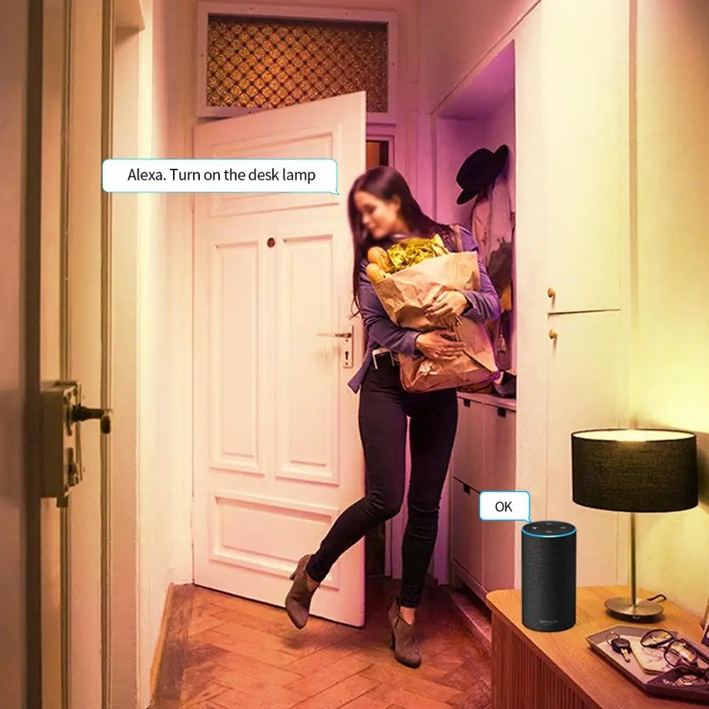Tuya Smart Life Home Lamp WiFi LED Light Bulb RGB E27 E14 GU10 220V Dimmable Candle Spotlight Compatible Alexa Google Home