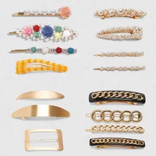 Miwens, новинка, ZA, имитация Pealr, заколки для волос для женщин, макси, Ретро стиль, золото, металл, заколки для волос, Boho, красочные, кристалл, украшения для волос, подарки