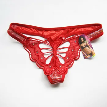 

Newest Women Lace Thongs G-string Tangas Sexy Hollow Out Butterfly Embroidery Panties Lingerie Lady Underwear T-back