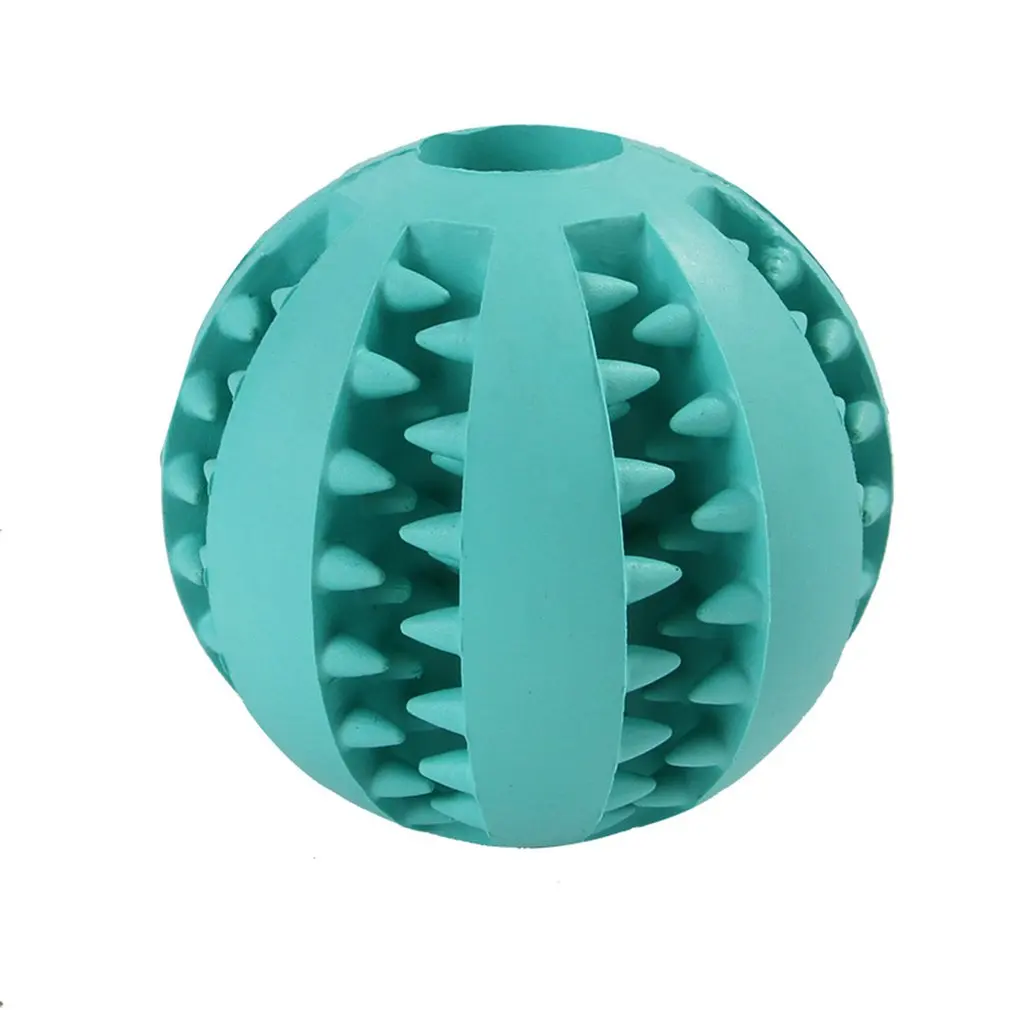 Light Blue Домашние животные, протекающие пищевые игрушки, эластичный натуральный каучук, собака, моляры, чистые зубы, головоломка, протекающая еда, укус, мячик, игрушка для животных - Цвет: Light Blue