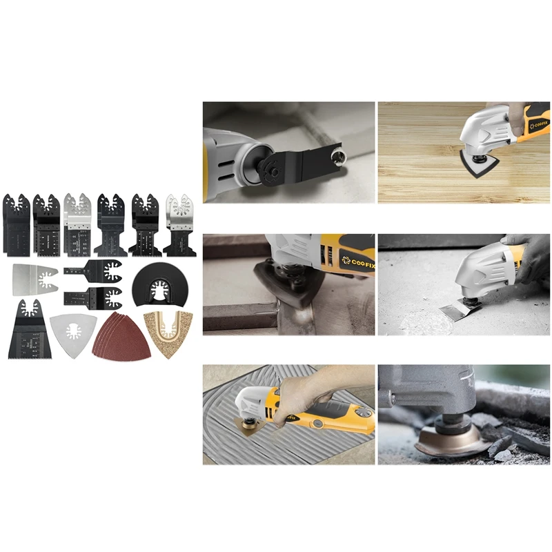 24 шт. Осциллирующие многофункциональные режущие диски для Bosch Fein Makita, набор многофункциональных лезвий для инструментов
