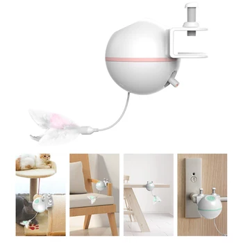 

Pet Toy Dog Cat USB Electric Sound Toy with Feather Bell Puzzle Interactive Funny Cat Training Toy Pet Supplies 13
