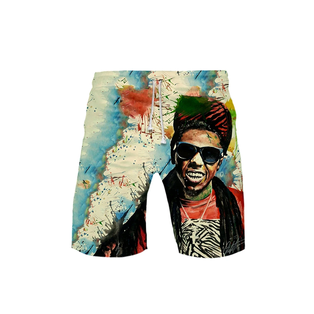 Стиль Lil Wayne 3D печать мужские летние горячая Распродажа повседневные крутые и дышащие вентиляционные Стильные пляжные шорты