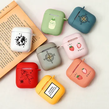 

World Map Trave Case for Airpods 2 1 Luxury Soft Silicon Candy Earphone Cover for Apple Airpods 1&2 Charging Box Shockproof Case