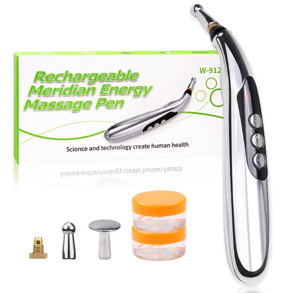 Akupunktur Stift USB Aufladbare Elektronische Akupunktur Meridian Therapie Maschine Massager Relief Schmerzen Werkzeuge mit 3 Massage Köpfe Akupunktur Stift USB Aufladbare Elektronische Akupunktur Meridian Therapie Maschine Massager Relief Schmerzen Werkzeuge mit 3 Massage Köpfe