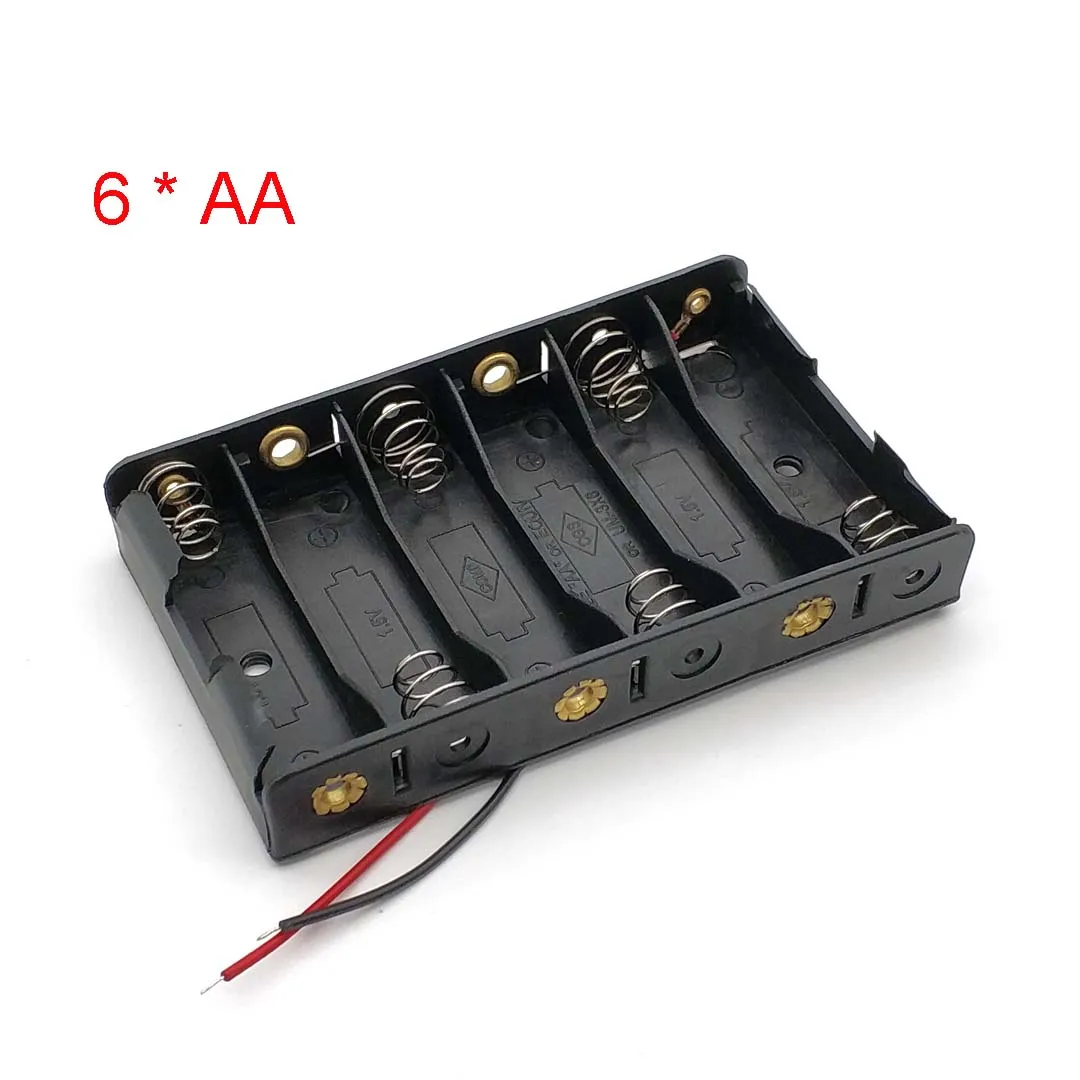 Battery-Holder Container Storage-Box Power-Bank-Case Rechargeable 6-Slot 9V AA 6--Aa
