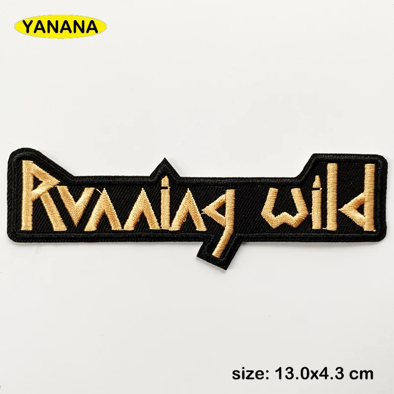 A Rock band Heavy Metal Band banner Patch Badges Embroidered Applique Sewing Iron On Badge Clothes Garment Apparel Accessories