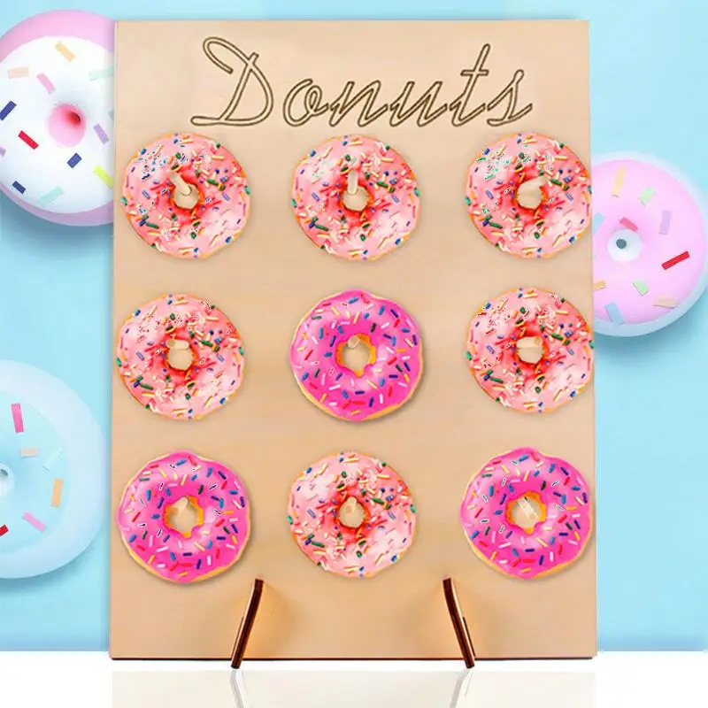 

Convenient Donut Display Stand Wooden Doughnut Home Decoration Sweet Donut Wall Stand Decoration Stand Gift DIY Donut Shelf