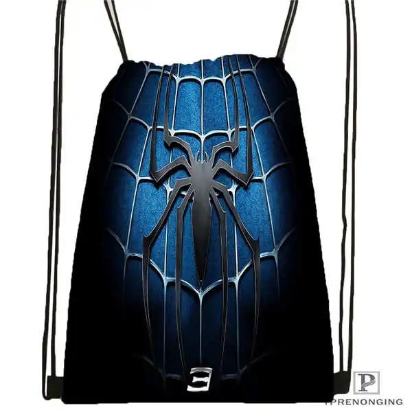 Drawstring Backpack Custom ultimate_spider_@ 01-man походная сумка на шнурке милый рюкзак для детей(черная спинка) 31x40 см#180611-03-124 - Цвет: Drawstring Backpack