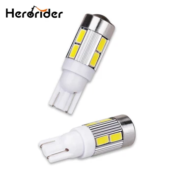 

10 PCS T10 W5W 168 194 10Smd Led Bulbs 5630 Auto Led Lamp 12V T10 Parking Reading Tail Cold White Car Light With Projector Lens